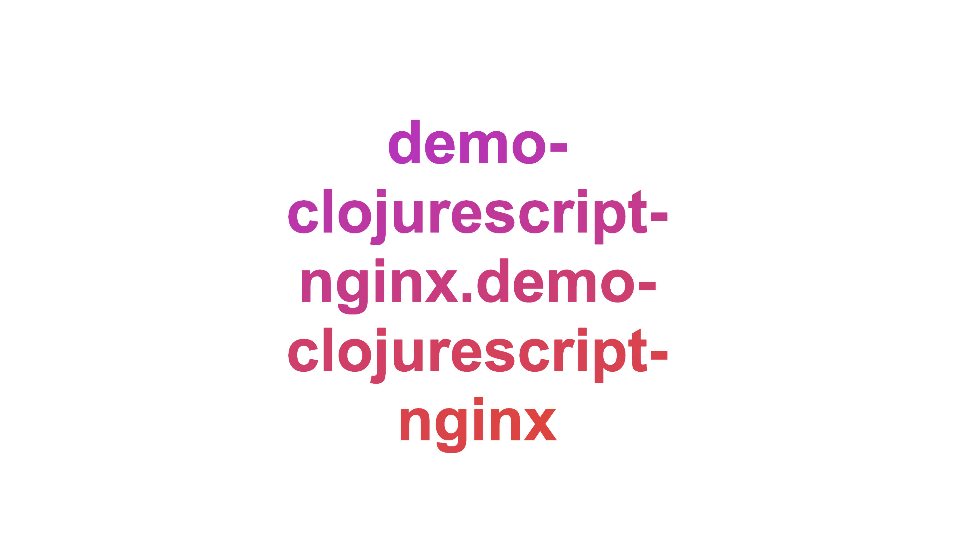 demo clojurescript nginx